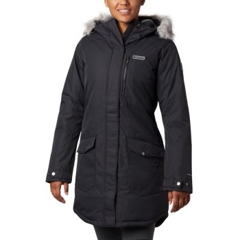 Columbia Suttle Mountain Long Insulated, Chamarras Negros Para Mujer | 679312-BAF